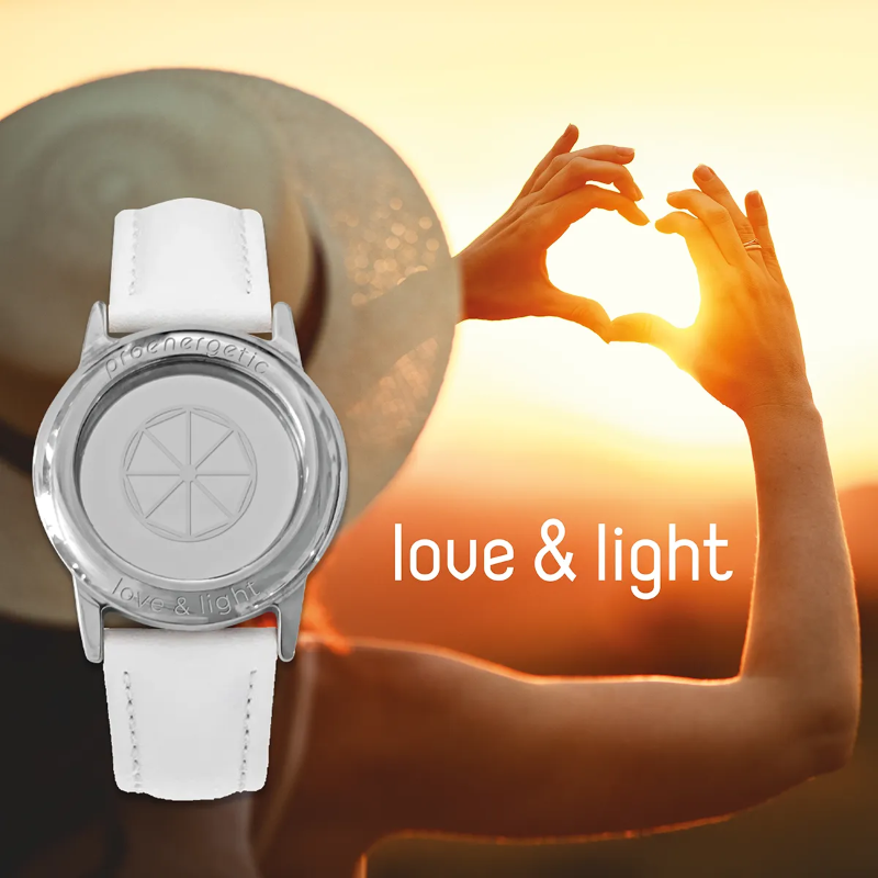 Pro Energetic | Love & Light Case + Band (vegan leather) white, Sonnenuntergang